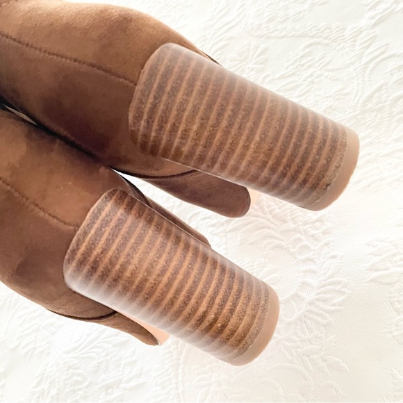 Lulus Taryne Taupe Suede Pointed-Toe Booties Size 5.5 - Picture 8 of 14